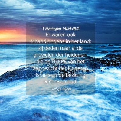 Picture 04 - 1 Koningen 14:24 NLD - Er waren ook schandjongens in het land; zij deden - Bible Verse Picture