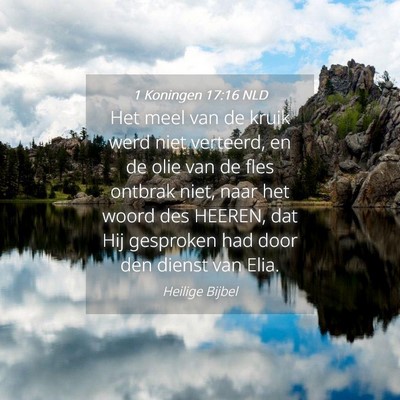 Picture 04 - 1 Koningen 17:16 NLD - Het meel van de kruik werd niet verteerd, en de - Bible Verse Picture