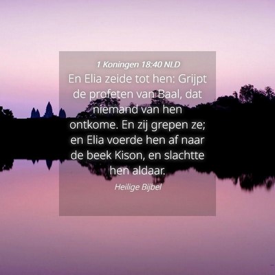 Picture 04 - 1 Koningen 18:40 NLD - En Elia zeide tot hen: Grijpt de profeten van - Bible Verse Picture