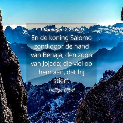 Picture 04 - 1 Koningen 2:25 NLD - En de koning Salomo zond door de hand van Benaja, - Bible Verse Picture