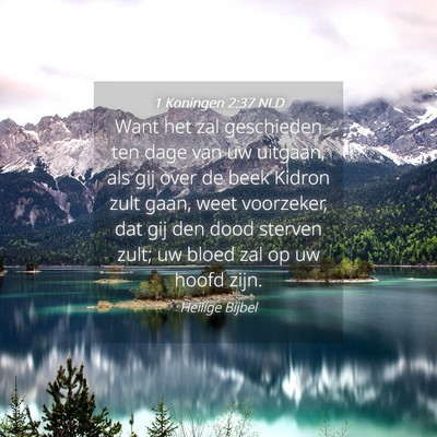 Picture 04 - 1 Koningen 2:37 NLD - Want het zal geschieden ten dage van uw uitgaan, - Bible Verse Picture