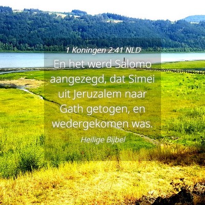 Picture 04 - 1 Koningen 2:41 NLD - En het werd Salomo aangezegd, dat Simei uit - Bible Verse Picture