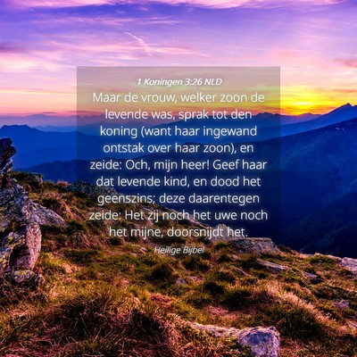 Picture 04 - 1 Koningen 3:26 NLD - Maar de vrouw, welker zoon de levende was, sprak - Bible Verse Picture