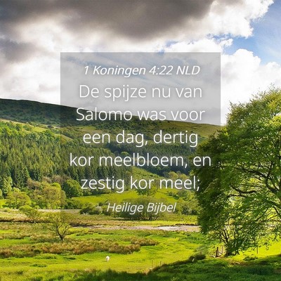 Picture 04 - 1 Koningen 4:22 NLD - De spijze nu van Salomo was voor een dag, dertig - Bible Verse Picture