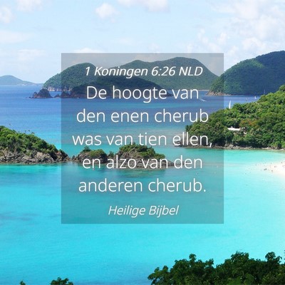 Picture 04 - 1 Koningen 6:26 NLD - De hoogte van den enen cherub was van tien ellen, - Bible Verse Picture