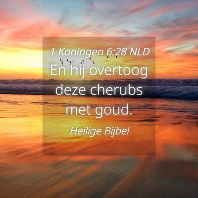 Picture 04 - 1 Koningen 6:28 NLD - En hij overtoog deze cherubs met - Bible Verse Picture