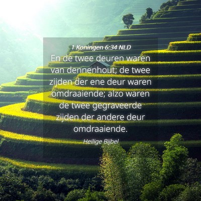 Picture 04 - 1 Koningen 6:34 NLD - En de twee deuren waren van dennenhout; de twee - Bible Verse Picture