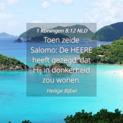 Picture 04 - 1 Koningen 8:12 NLD - Toen zeide Salomo: De HEERE heeft gezegd, dat Hij - Bible Verse Picture