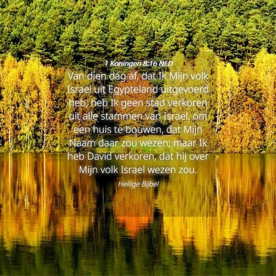 Picture 04 - 1 Koningen 8:16 NLD - Van dien dag af, dat Ik Mijn volk Israel uit - Bible Verse Picture