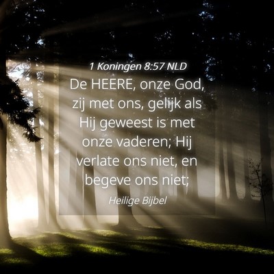 Picture 04 - 1 Koningen 8:57 NLD - De HEERE, onze God, zij met ons, gelijk als Hij - Bible Verse Picture