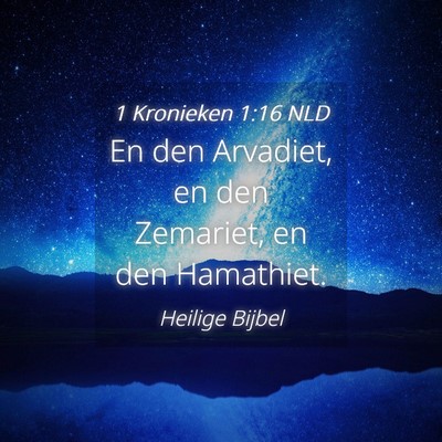 Picture 04 - 1 Kronieken 1:16 NLD - En den Arvadiet, en den Zemariet, en den - Bible Verse Picture
