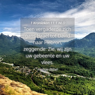 Picture 04 - 1 Kronieken 11:1 NLD - Toen vergaderde zich gans Israel tot David naar - Bible Verse Picture
