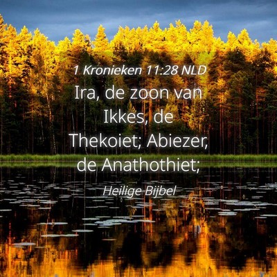 Picture 04 - 1 Kronieken 11:28 NLD - Ira, de zoon van Ikkes, de Thekoiet; Abiezer, de - Bible Verse Picture