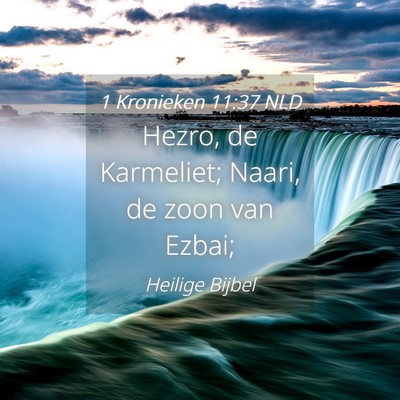 Picture 04 - 1 Kronieken 11:37 NLD - Hezro, de Karmeliet; Naari, de zoon van - Bible Verse Picture