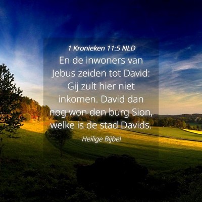 Picture 04 - 1 Kronieken 11:5 NLD - En de inwoners van Jebus zeiden tot David: Gij - Bible Verse Picture