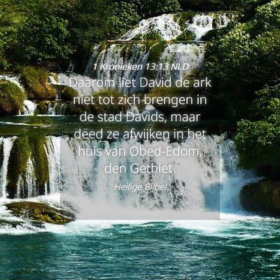 Picture 04 - 1 Kronieken 13:13 NLD - Daarom liet David de ark niet tot zich brengen in - Bible Verse Picture