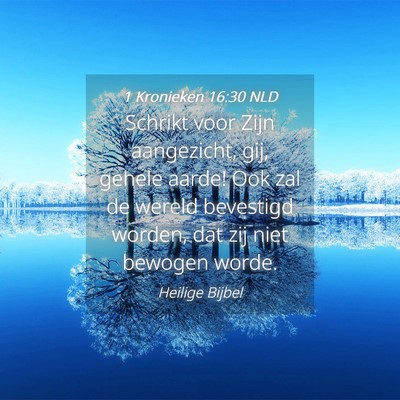 Picture 04 - 1 Kronieken 16:30 NLD - Schrikt voor Zijn aangezicht, gij, gehele aarde! - Bible Verse Picture