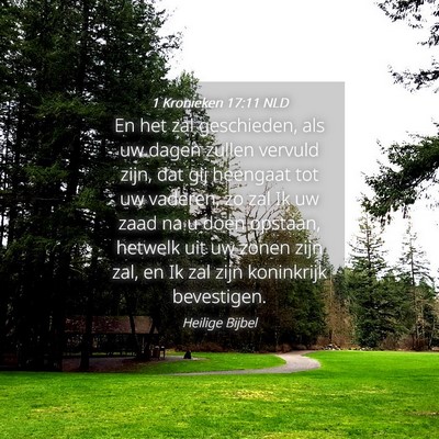 Picture 04 - 1 Kronieken 17:11 NLD - En het zal geschieden, als uw dagen zullen - Bible Verse Picture