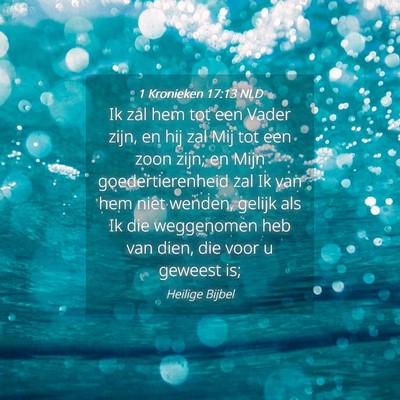 Picture 04 - 1 Kronieken 17:13 NLD - Ik zal hem tot een Vader zijn, en hij zal Mij tot - Bible Verse Picture