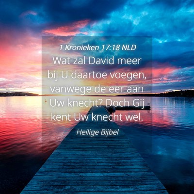 Picture 04 - 1 Kronieken 17:18 NLD - Wat zal David meer bij U daartoe voegen, vanwege - Bible Verse Picture