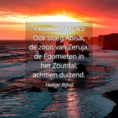Picture 04 - 1 Kronieken 18:12 NLD - Ook sloeg Abisai, de zoon van Zeruja, de - Bible Verse Picture