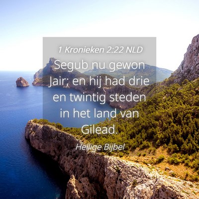 Picture 04 - 1 Kronieken 2:22 NLD - Segub nu gewon Jair; en hij had drie en twintig - Bible Verse Picture