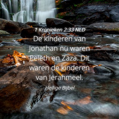 Picture 04 - 1 Kronieken 2:33 NLD - De kinderen van Jonathan nu waren Peleth en Zaza. - Bible Verse Picture