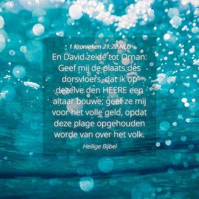 Picture 04 - 1 Kronieken 21:22 NLD - En David zeide tot Ornan: Geef mij de plaats des - Bible Verse Picture