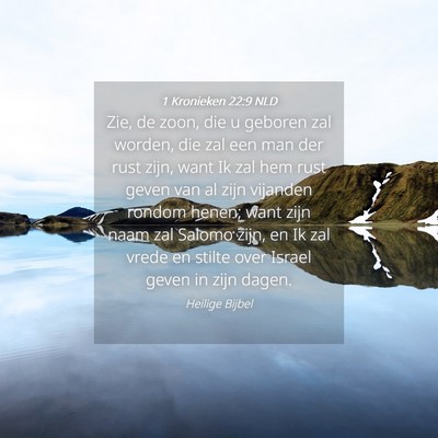 Picture 04 - 1 Kronieken 22:9 NLD - Zie, de zoon, die u geboren zal worden, die zal - Bible Verse Picture