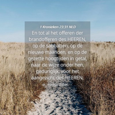 Picture 04 - 1 Kronieken 23:31 NLD - En tot al het offeren der brandofferen des - Bible Verse Picture