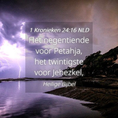 Picture 04 - 1 Kronieken 24:16 NLD - Het negentiende voor Petahja, het twintigste voor - Bible Verse Picture