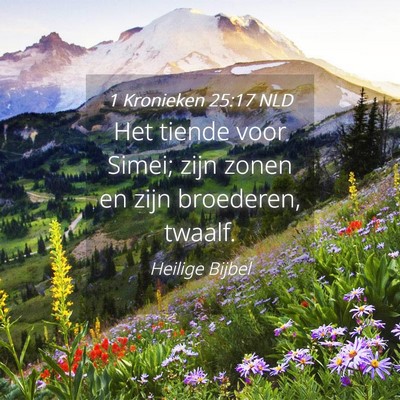 Picture 04 - 1 Kronieken 25:17 NLD - Het tiende voor Simei; zijn zonen en zijn - Bible Verse Picture