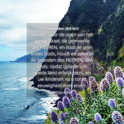 Picture 04 - 1 Kronieken 28:8 NLD - Nu dan, voor de ogen van het ganse Israel, de - Bible Verse Picture