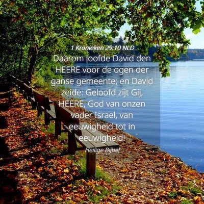 Picture 04 - 1 Kronieken 29:10 NLD - Daarom loofde David den HEERE voor de ogen der - Bible Verse Picture