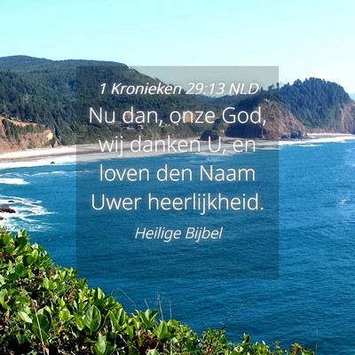 Picture 04 - 1 Kronieken 29:13 NLD - Nu dan, onze God, wij danken U, en loven den Naam - Bible Verse Picture