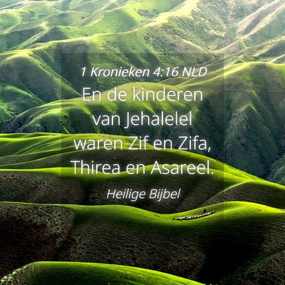 Picture 04 - 1 Kronieken 4:16 NLD - En de kinderen van Jehalelel waren Zif en Zifa, - Bible Verse Picture