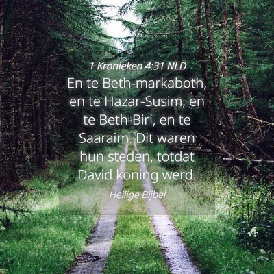 Picture 04 - 1 Kronieken 4:31 NLD - En te Beth-markaboth, en te Hazar-Susim, en te - Bible Verse Picture