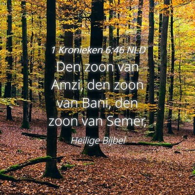 Picture 04 - 1 Kronieken 6:46 NLD - Den zoon van Amzi, den zoon van Bani, den zoon - Bible Verse Picture