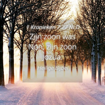 Picture 04 - 1 Kronieken 7:27 NLD - Zijn zoon was Non; zijn zoon - Bible Verse Picture