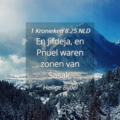Picture 04 - 1 Kronieken 8:25 NLD - En Jifdeja, en Pnuel waren zonen van - Bible Verse Picture