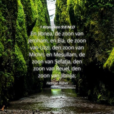 Picture 04 - 1 Kronieken 9:8 NLD - En Jibnea, de zoon van Jeroham, en Ela, de zoon - Bible Verse Picture