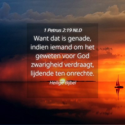 Picture 04 - 1 Petrus 2:19 NLD - Want dat is genade, indien iemand om het geweten - Bible Verse Picture