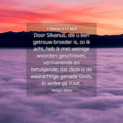 Picture 04 - 1 Petrus 5:12 NLD - Door Silvanus, die u een getrouw broeder is, zo - Bible Verse Picture