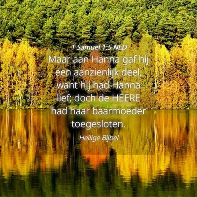 Picture 04 - 1 Samuël 1:5 NLD - Maar aan Hanna gaf hij een aanzienlijk deel, want - Bible Verse Picture