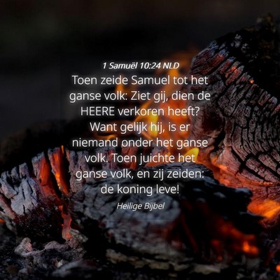 Picture 04 - 1 Samuël 10:24 NLD - Toen zeide Samuel tot het ganse volk: Ziet gij, - Bible Verse Picture