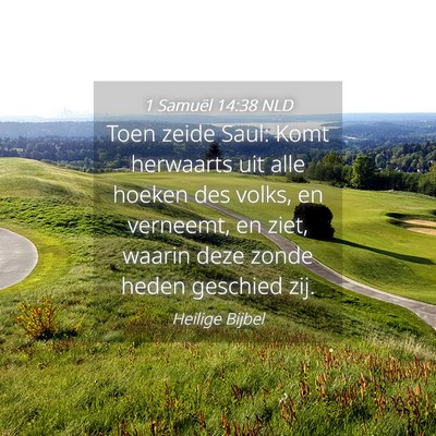 Picture 04 - 1 Samuël 14:38 NLD - Toen zeide Saul: Komt herwaarts uit alle hoeken - Bible Verse Picture