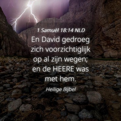 Picture 04 - 1 Samuël 18:14 NLD - En David gedroeg zich voorzichtiglijk op al zijn - Bible Verse Picture