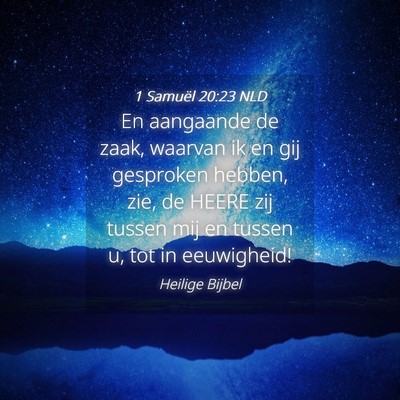 Picture 04 - 1 Samuël 20:23 NLD - En aangaande de zaak, waarvan ik en gij gesproken - Bible Verse Picture