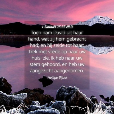 Picture 04 - 1 Samuël 25:35 NLD - Toen nam David uit haar hand, wat zij hem - Bible Verse Picture