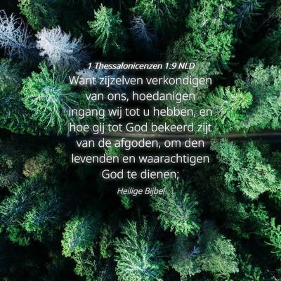 Picture 04 - 1 Thessalonicenzen 1:9 NLD - Want zijzelven verkondigen van ons, hoedanigen - Bible Verse Picture